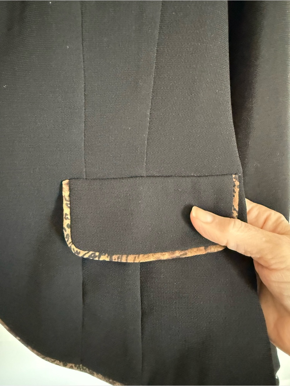 Black Tailored Jacket with Trim - Picture 6 of 9